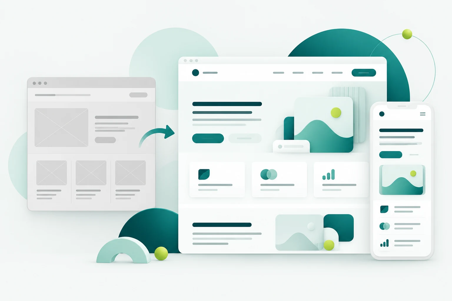 Techo Solution website redesign service illustration